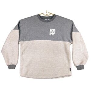 Disney Spirit‎ Jersey Walt Disney World Sherpa Pullover Sweatshirt Gray M